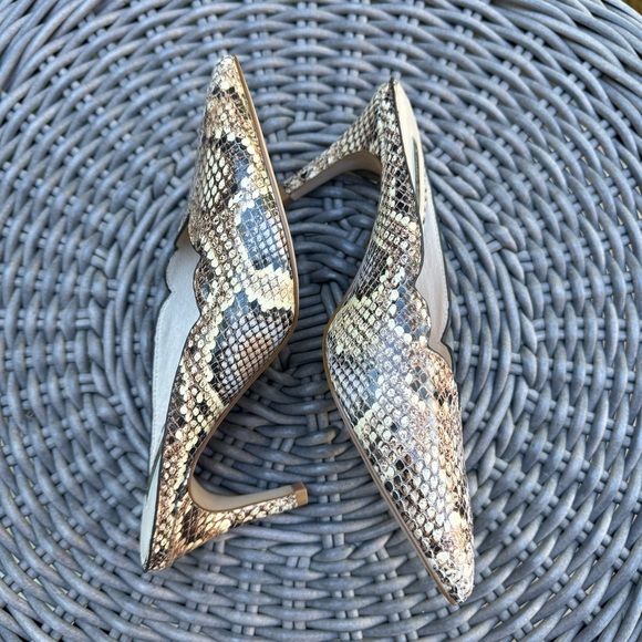 Louise et Cie Kirina Scalloped Mule Pastello Python Sz 7 - Picture 8 of 12